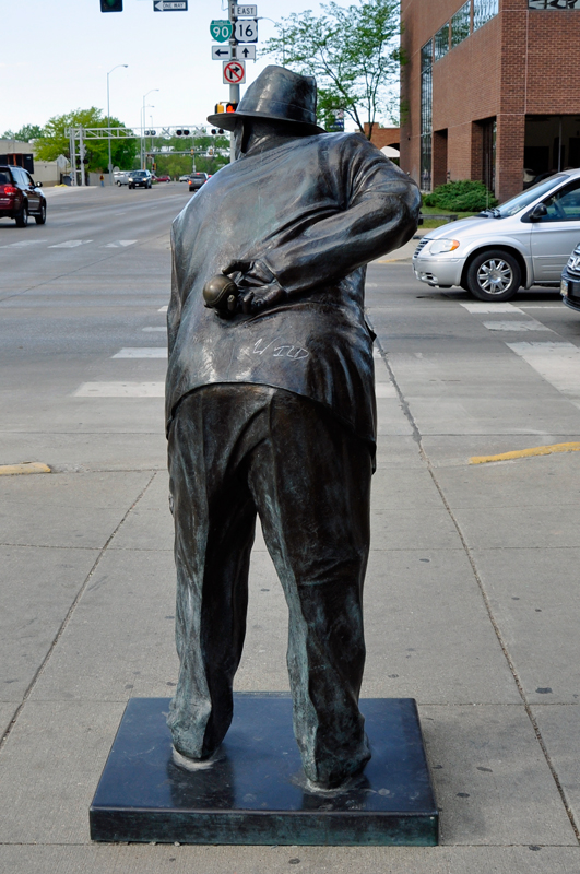 The back view statue of Preisent Taft